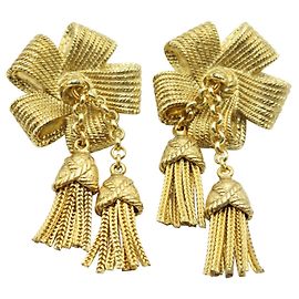 Sonia Rykiel Boucles d'Oreilles Clip Métalliques Dorées à pompons Doré Métallisé