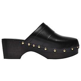Aeyde Bibi Clogs aus schwarzem Leder Schwarz