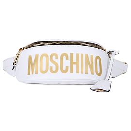 Gürteltasche mit Moschino-Logo Weiß