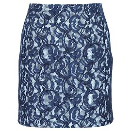 Carven Navy Blue Lace Mini Skirt Blue Navy blue