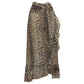 Ganni Wickelrock mit Animal-Print Andere