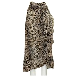 Ganni-Animal Print Wrap Skirt-Other