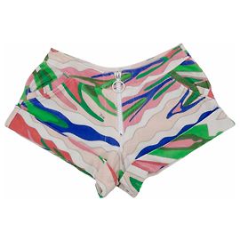 Shorts Emilio Pucci em tecido felpudo multicolorido Multicor