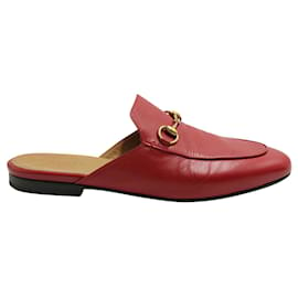 Gucci-Ciabatte rosse con morsetto-Rosso