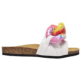 JW Anderson-Chain Slides in White Leather-Multiple colors