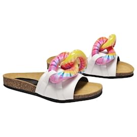 JW Anderson-Chain Slides in White Leather-Multiple colors