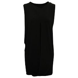 Calvin Klein Schwarzes drapiertes Kleid/Jumpsuit Schwarz