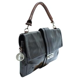 Lanvin-Dark Brown Heroine-Patent Leather Shoulder Bag -Brown