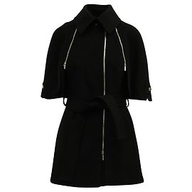 Karen Millen Black Woolen Short Sleeve Jacket Black