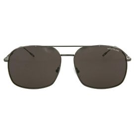 Montblanc Aviator-Style Metal Sunglasses Silvery Metallic