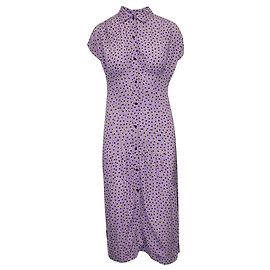 Bimba & Lola Robe mi-longue en viscose à imprimé lavande Autre