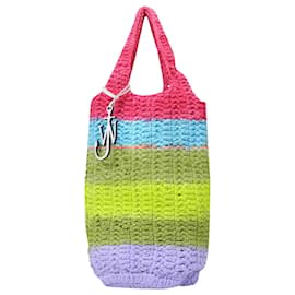 JW Anderson-Knitted Shopper in Multicolour Canva-Multiple colors