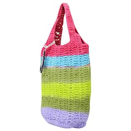 JW Anderson-Knitted Shopper in Multicolour Canva-Multiple colors