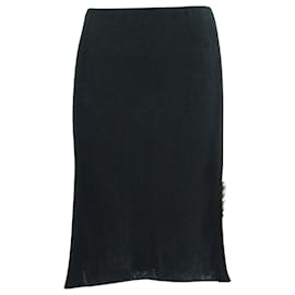 Lanvin-Black Skirt with Metallic Details-Black