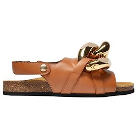 JW Anderson Chain Sandals in Black Leather Black