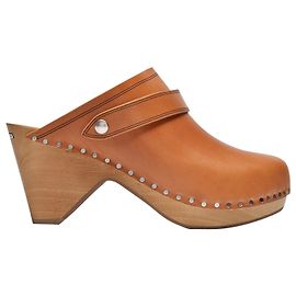 Isabel Marant Sabots Taiya en Cuir Marron Marron
