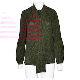 Michael Kors-Dark Red Print Shirt-Red