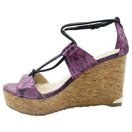 Jimmy Choo Cunhas de pele de cobra rosa Outro
