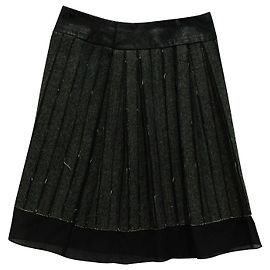 Calvin Klein Gonna a pieghe in lana grigio scuro Grigio