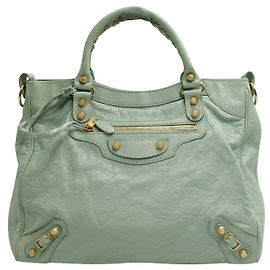 Borsa a spalla Balenciaga Mint Classic City con hardware dorato Altro