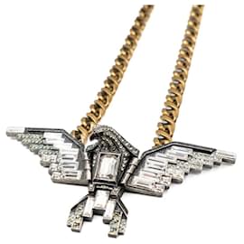 Lanvin-Collar Lanvin con águila en cristales-Metálico