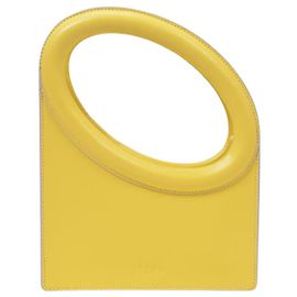 Staud Bolsa Limone em Couro Amarelo Amarelo