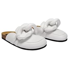 JW Anderson-Chain Loafer in White Leather-White