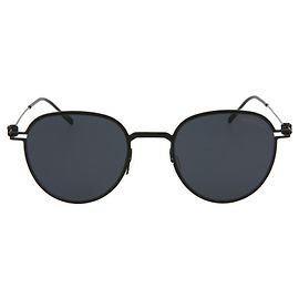 Montblanc Round-Frame Metal Sunglasses Black