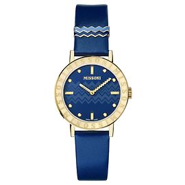 Missoni M2 Leather Watch Golden Metallic