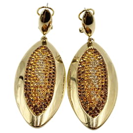 Swarovski-Goleen Z Evil Eye Boucles d'oreilles grandes gouttes-Doré,Métallisé