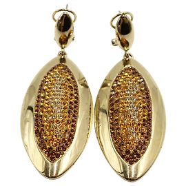 Swarovski Goleen Z Evil Eye Drop Große Ohrringe Golden Metallisch