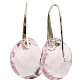 Swarovski-Pendants d'oreilles en cristal rose-Rose