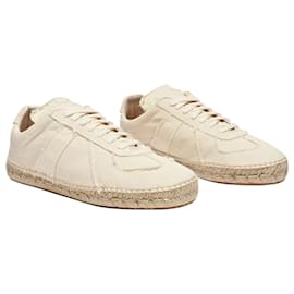 Maison Martin Margiela-Replica Espadrille Sneakers in White Canvas-White