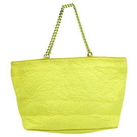 Etro Neongrün/gelbe, eingebettete Nylontasche Grün