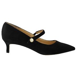 Loeffler Randall Spitz zulaufende schwarze Samt-Kätzchen-Heels Schwarz