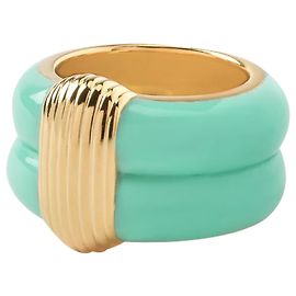Aurelie Bidermann Katt Ring in Blue Bakelite Blue