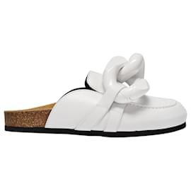 JW Anderson-Chain Loafer in White Leather-White