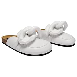 JW Anderson-Chain Loafer in White Leather-White