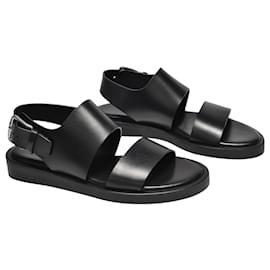 Ann Demeulemeester-Lore Sandals in Black Leather-Black