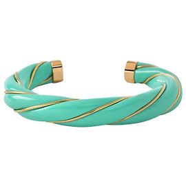 Aurelie Bidermann Diana Bracelet in Blue Bakelite Blue