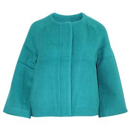 Diane Von Furstenberg Giacca Milford verde mare in misto lana/alpaca Verde