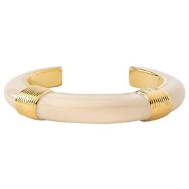 Aurelie Bidermann Bracelet Katt en Bakélite Blanche Blanc