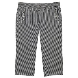 Pantaloni da marinaio Dolce & Gabbana a righe blu navy e bianche Bianco