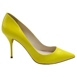 Sophia webster Tacones Charol Amarillo Neón Amarillo