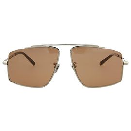 Brioni Aviator-Style Metal Sunglasses Silvery Metallic
