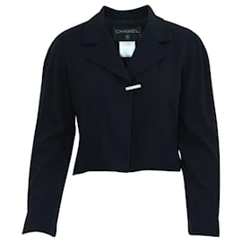 Chanel-Vintage Classic Black Short Blazer-Black