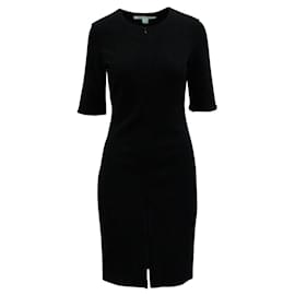 Diane Von Furstenberg-Black Dress with Invisible zipper at Front-Black