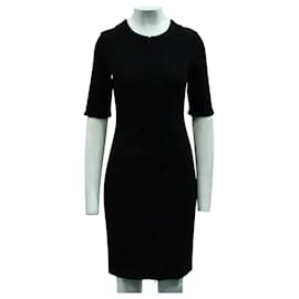 Diane Von Furstenberg-Robe noire avec fermeture éclair invisible à l'avant-Noir