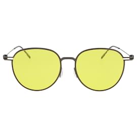 Montblanc-Round-Frame Metal Sunglasses-Black