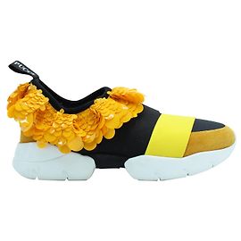 Emilio Pucci Yellow Sequinned Slip-On Sneakers Yellow